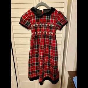 Hannah Anderson plaid Christmas holiday dress size 130 or 6-7.